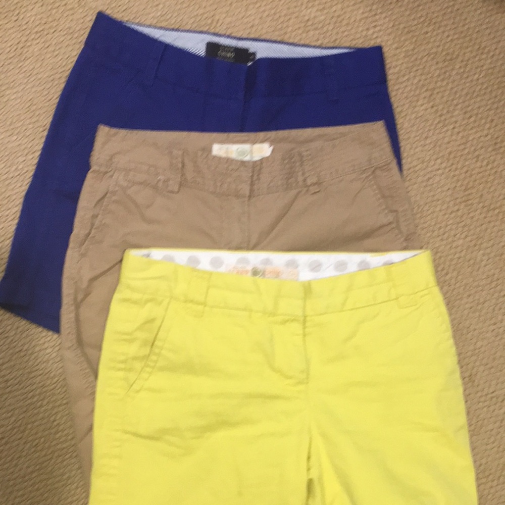 Bundle of 3 J. Crew  Chino Shorts - Size 2